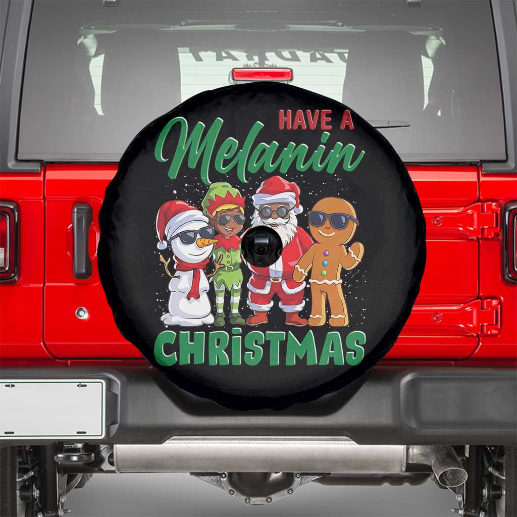 Have A Melanin Christmas Spare Tire Cover Black Family African American Xmas Gift - Wonder Print Shop