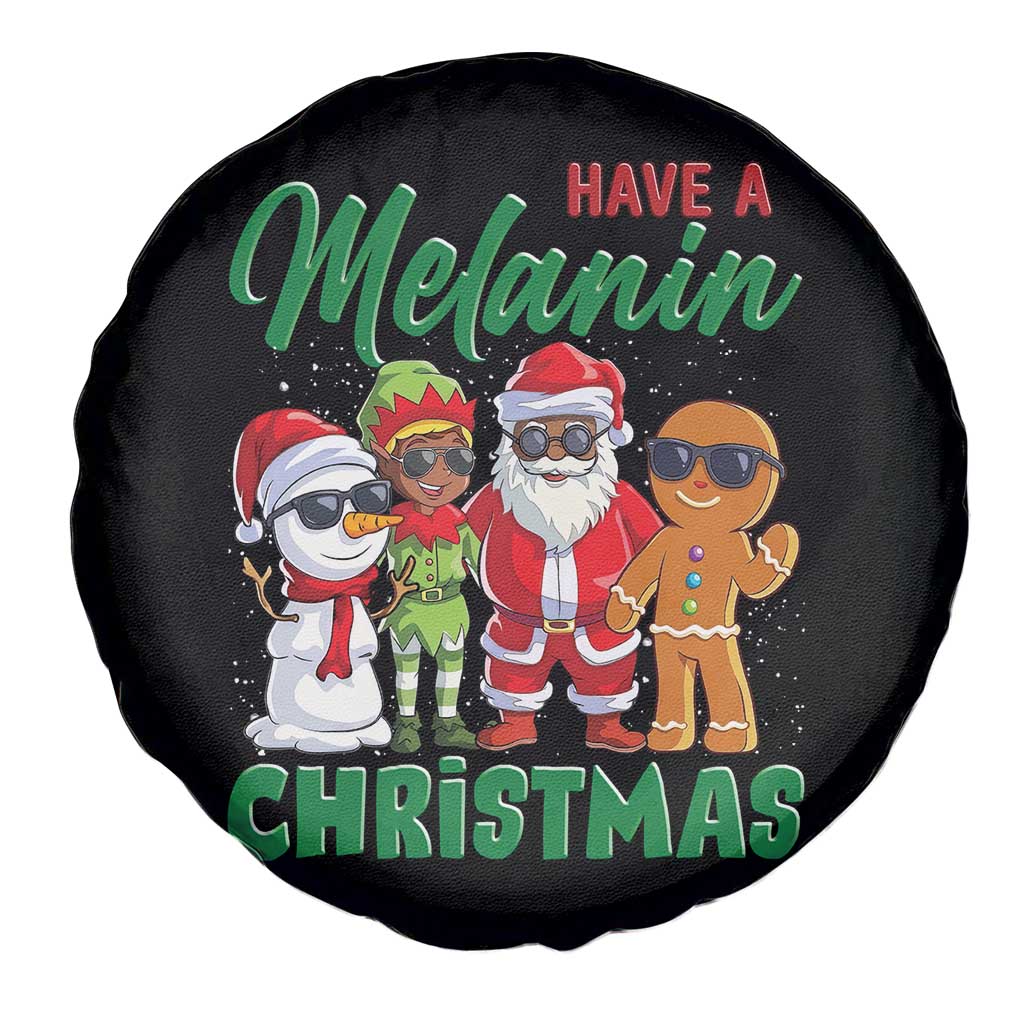 Have A Melanin Christmas Spare Tire Cover Black Family African American Xmas Gift - Wonder Print Shop