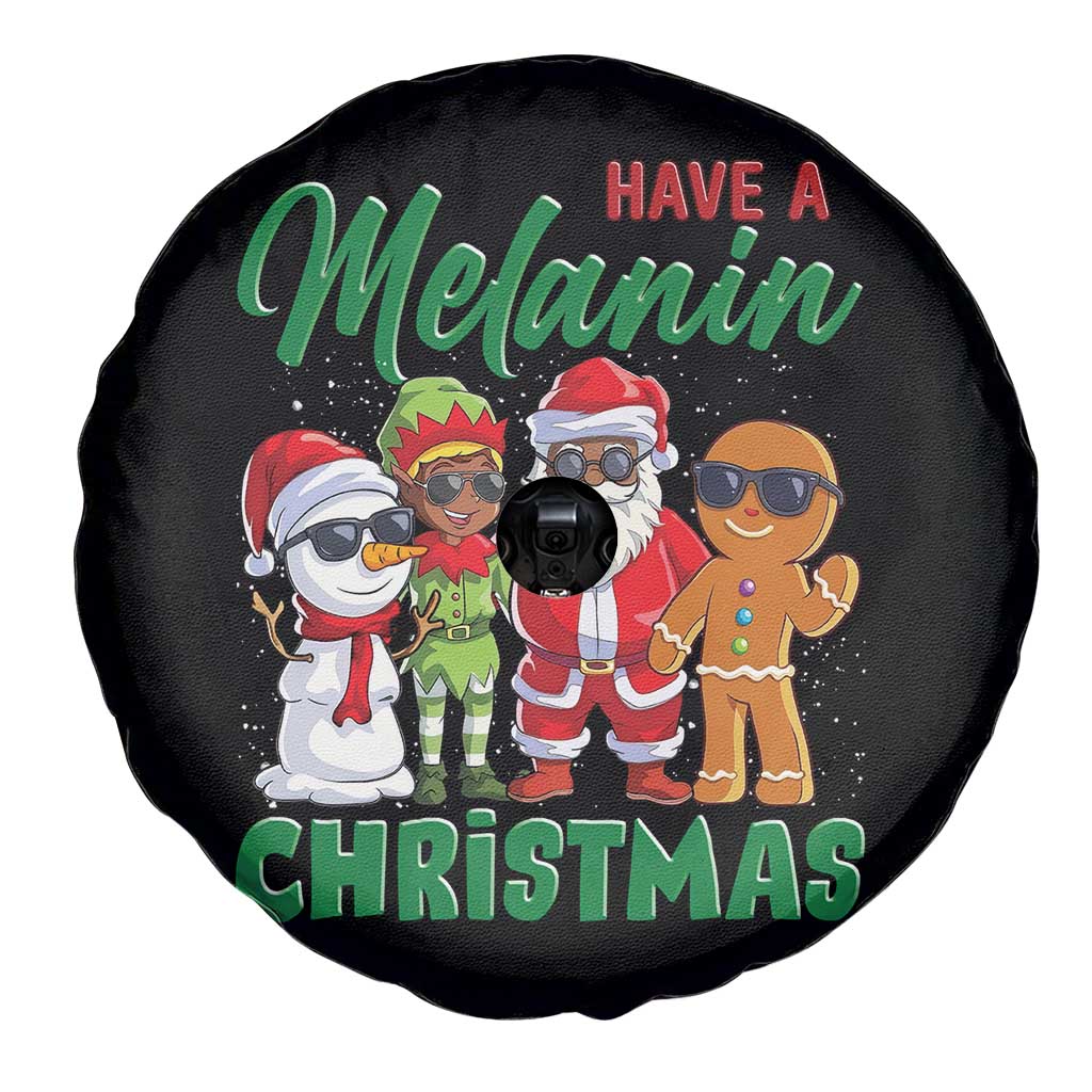 Have A Melanin Christmas Spare Tire Cover Black Family African American Xmas Gift - Wonder Print Shop
