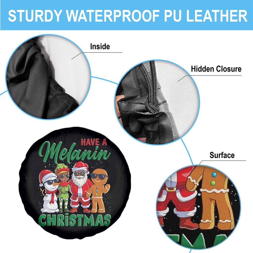Have A Melanin Christmas Spare Tire Cover Black Family African American Xmas Gift - Wonder Print Shop