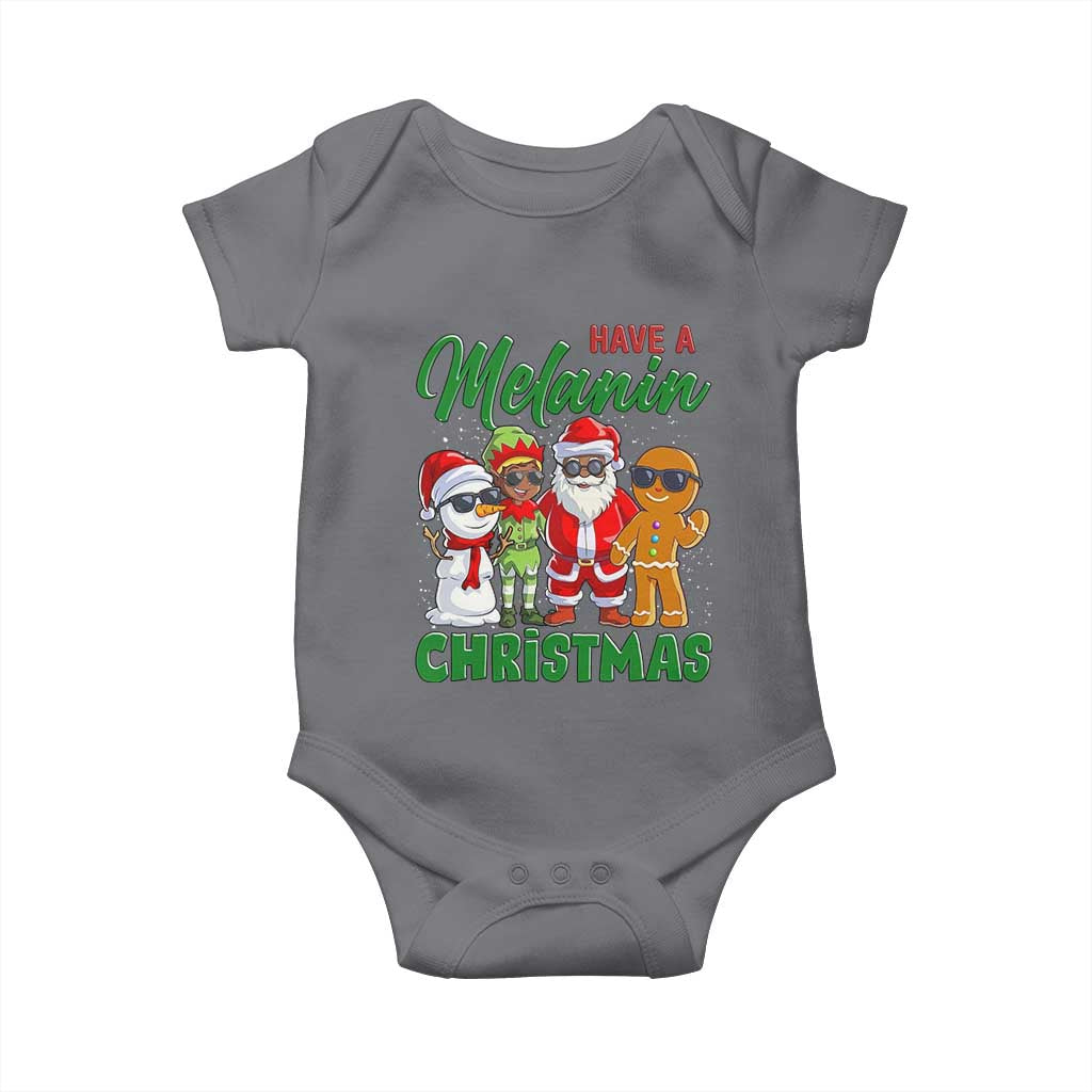Have A Melanin Christmas Baby Onesie Black Family African American Xmas Gift - Wonder Print Shop