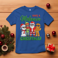 Have A Melanin Christmas T Shirt Black Family African American Xmas Gift - Wonder Print Shop