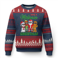 Have A Melanin Xmas Ugly Christmas Sweater Black Family African American Xmas Gift - Wonder Print Shop
