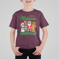 Have A Melanin Christmas T Shirt For Kid Black Family African American Xmas Gift - Wonder Print Shop