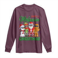 Have A Melanin Christmas Long Sleeve Shirt Black Family African American Xmas Gift - Wonder Print Shop