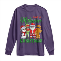 Have A Melanin Christmas Long Sleeve Shirt Black Family African American Xmas Gift - Wonder Print Shop