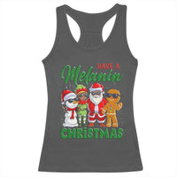 Have A Melanin Christmas Racerback Tank Top Black Family African American Xmas Gift - Wonder Print Shop