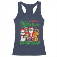 Have A Melanin Christmas Racerback Tank Top Black Family African American Xmas Gift - Wonder Print Shop