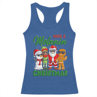 Have A Melanin Christmas Racerback Tank Top Black Family African American Xmas Gift - Wonder Print Shop