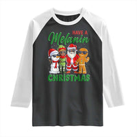 Have A Melanin Christmas Raglan Shirt Black Family African American Xmas Gift - Wonder Print Shop