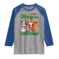 Have A Melanin Christmas Raglan Shirt Black Family African American Xmas Gift - Wonder Print Shop