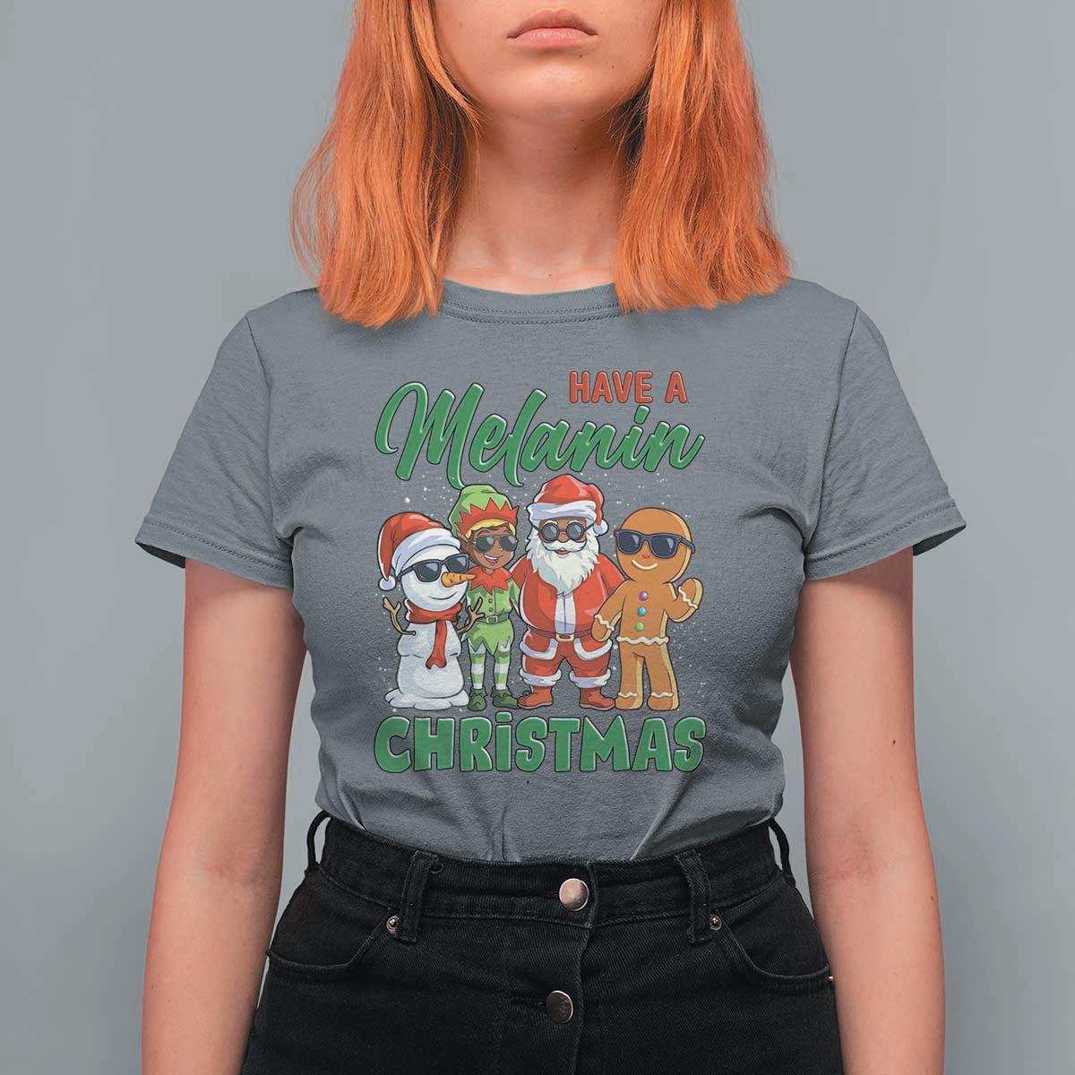 Have A Melanin Christmas T Shirt For Women Black Family African American Xmas Gift - Wonder Print Shop