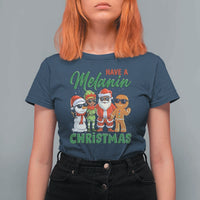 Have A Melanin Christmas T Shirt For Women Black Family African American Xmas Gift - Wonder Print Shop