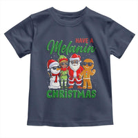 Have A Melanin Christmas Toddler T Shirt Black Family African American Xmas Gift - Wonder Print Shop