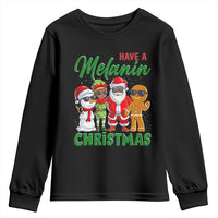 Have A Melanin Christmas Youth Sweatshirt Black Family African American Xmas Gift - Wonder Print Shop