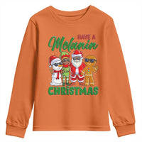 Have A Melanin Christmas Youth Sweatshirt Black Family African American Xmas Gift - Wonder Print Shop