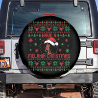 Have A Melanin Christmas Spare Tire Cover Cute Black Santa Girl Ugly Xmas - Wonder Print Shop