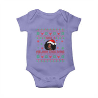 Have A Melanin Christmas Baby Onesie Cute Black Santa Girl Ugly Xmas - Wonder Print Shop