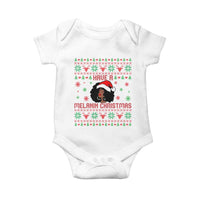 Have A Melanin Christmas Baby Onesie Cute Black Santa Girl Ugly Xmas - Wonder Print Shop