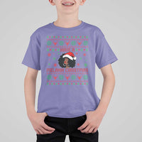 Have A Melanin Christmas T Shirt For Kid Cute Black Santa Girl Ugly Xmas - Wonder Print Shop