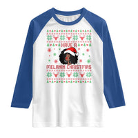 Have A Melanin Christmas Raglan Shirt Cute Black Santa Girl Ugly Xmas - Wonder Print Shop