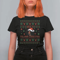 Have A Melanin Christmas T Shirt For Women Cute Black Santa Girl Ugly Xmas - Wonder Print Shop