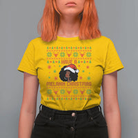 Have A Melanin Christmas T Shirt For Women Cute Black Santa Girl Ugly Xmas - Wonder Print Shop