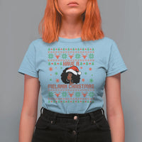 Have A Melanin Christmas T Shirt For Women Cute Black Santa Girl Ugly Xmas - Wonder Print Shop