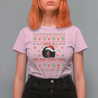 Have A Melanin Christmas T Shirt For Women Cute Black Santa Girl Ugly Xmas - Wonder Print Shop