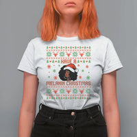Have A Melanin Christmas T Shirt For Women Cute Black Santa Girl Ugly Xmas - Wonder Print Shop