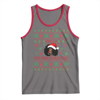 Have A Melanin Christmas Tank Top Cute Black Santa Girl Ugly Xmas - Wonder Print Shop