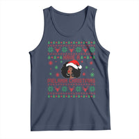Have A Melanin Christmas Tank Top Cute Black Santa Girl Ugly Xmas - Wonder Print Shop