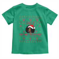 Have A Melanin Christmas Toddler T Shirt Cute Black Santa Girl Ugly Xmas - Wonder Print Shop