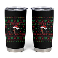 Have A Melanin Christmas Tumbler Cup Cute Black Santa Girl Ugly Xmas - Wonder Print Shop
