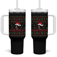 Have A Melanin Christmas Tumbler With Handle Cute Black Santa Girl Ugly Xmas - Wonder Print Shop