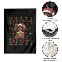 Black Queen Christmas Garden Flag African American Girl Black Pride - Wonder Print Shop