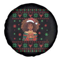 Black Queen Christmas Spare Tire Cover African American Girl Black Pride - Wonder Print Shop