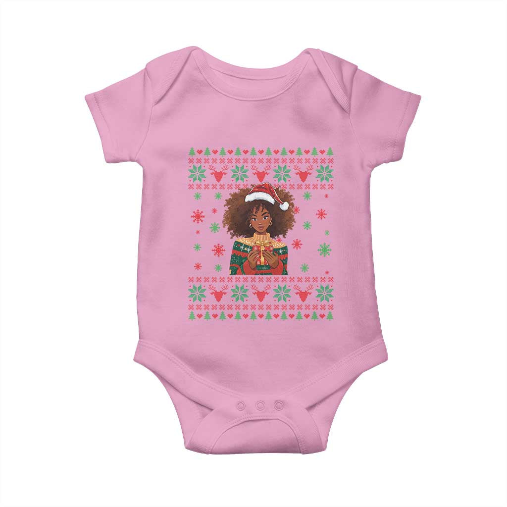 Black Queen Christmas Baby Onesie African American Girl Black Pride - Wonder Print Shop