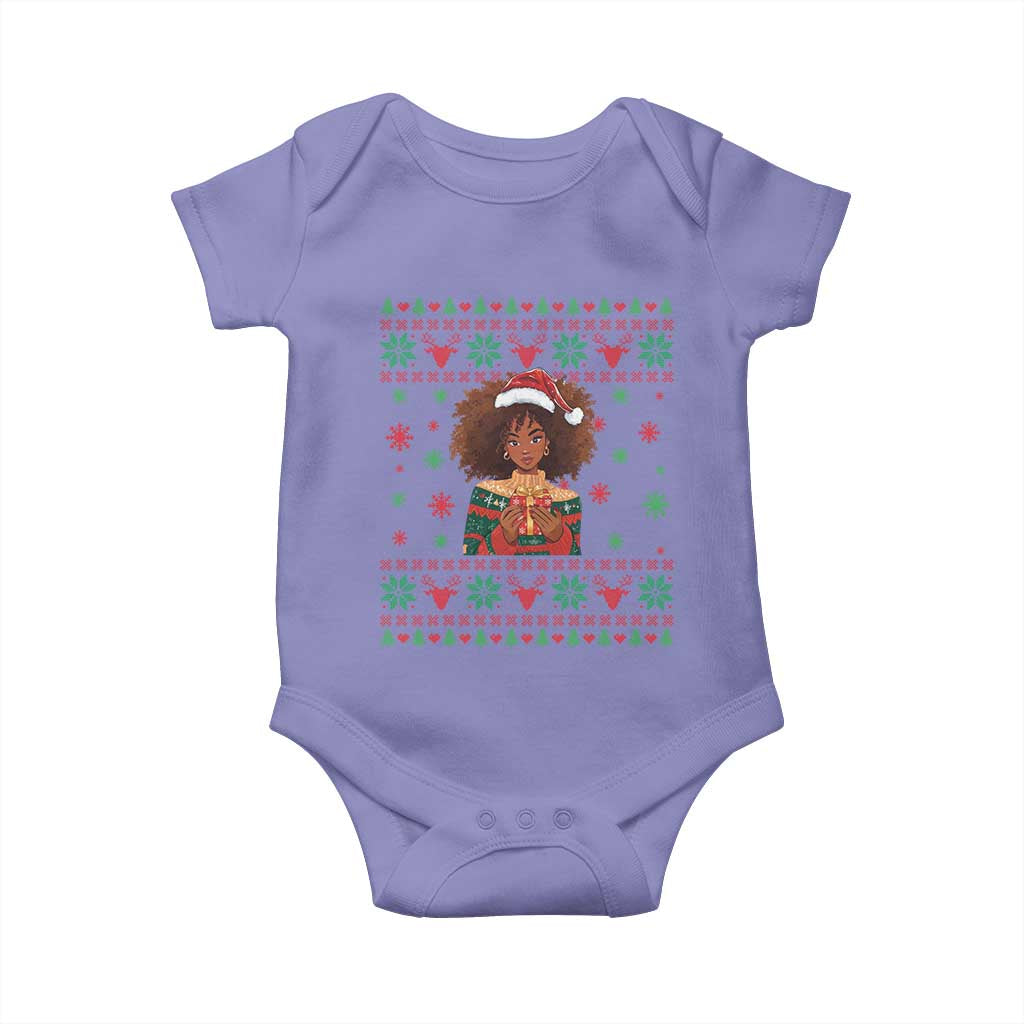 Black Queen Christmas Baby Onesie African American Girl Black Pride - Wonder Print Shop