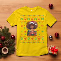 Black Queen Christmas T Shirt African American Girl Black Pride - Wonder Print Shop