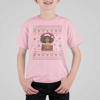 Black Queen Christmas T Shirt For Kid African American Girl Black Pride - Wonder Print Shop