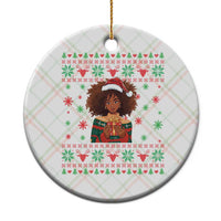 Black Queen Christmas Ceramic Ornament African American Girl Black Pride - Wonder Print Shop