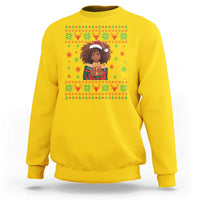 Black Queen Christmas Sweatshirt African American Girl Black Pride - Wonder Print Shop