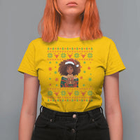 Black Queen Christmas T Shirt For Women African American Girl Black Pride - Wonder Print Shop