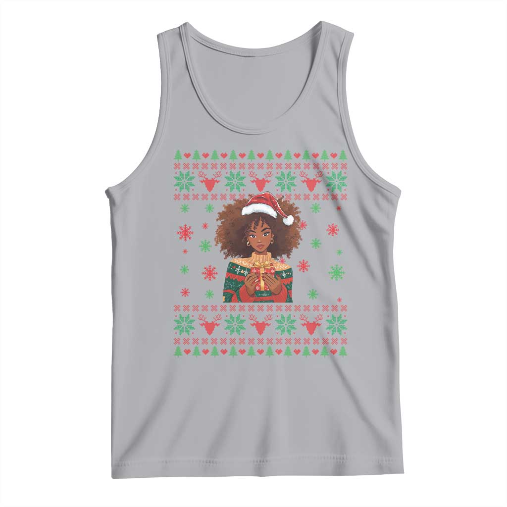Black Queen Christmas Tank Top African American Girl Black Pride - Wonder Print Shop