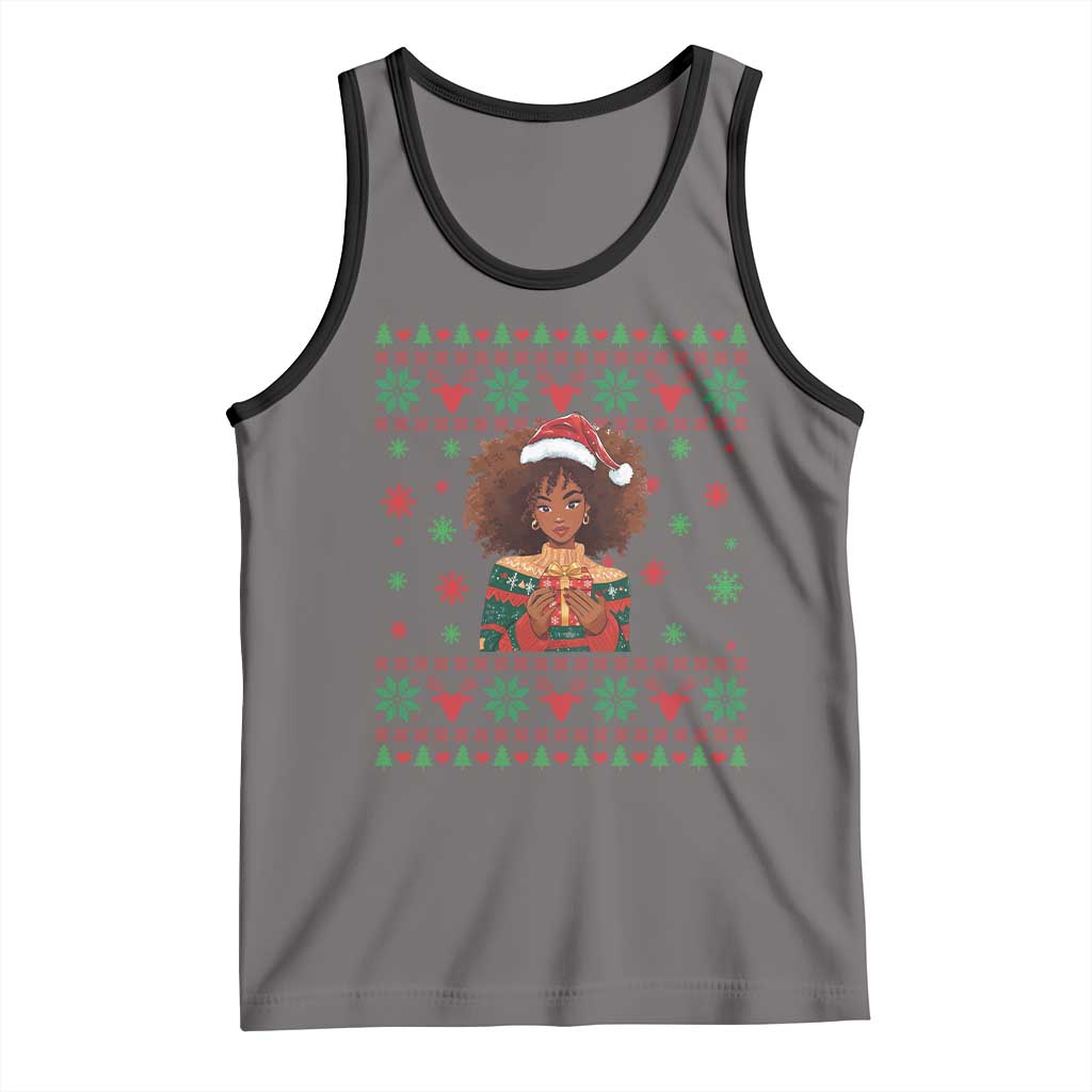 Black Queen Christmas Tank Top African American Girl Black Pride - Wonder Print Shop