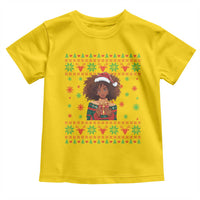 Black Queen Christmas Toddler T Shirt African American Girl Black Pride - Wonder Print Shop