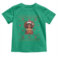 Black Queen Christmas Toddler T Shirt African American Girl Black Pride - Wonder Print Shop