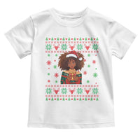 Black Queen Christmas Toddler T Shirt African American Girl Black Pride - Wonder Print Shop