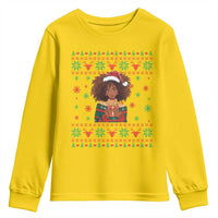 Black Queen Christmas Youth Sweatshirt African American Girl Black Pride - Wonder Print Shop